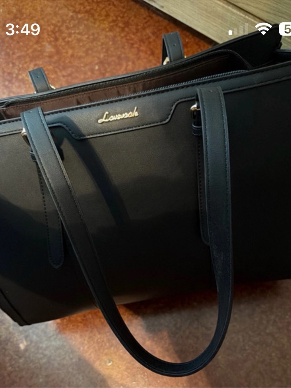 Lovesick Black Tote with Gold Signature Hardware